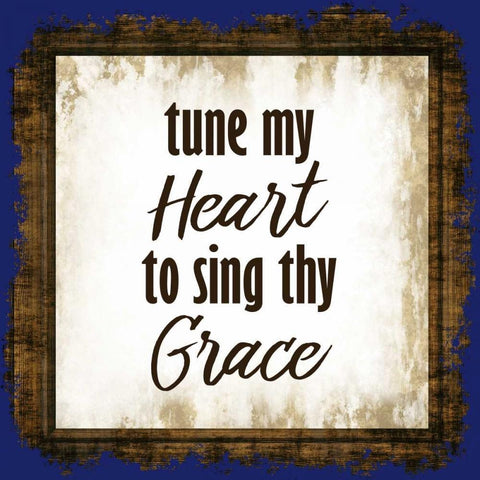 Tune My Heart Black Modern Wood Framed Art Print by Allen, Kimberly