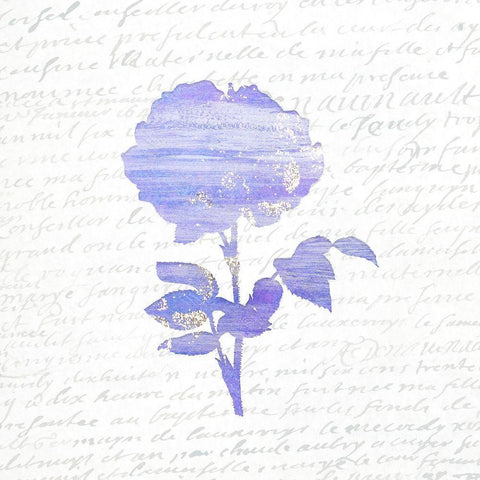Violet Silhouette 1 White Modern Wood Framed Art Print by Kimberly, Allen