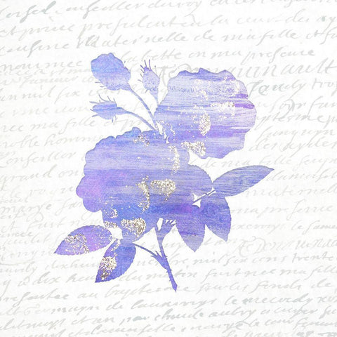 Violet Silhouette 2 Gold Ornate Wood Framed Art Print with Double Matting by Kimberly, Allen