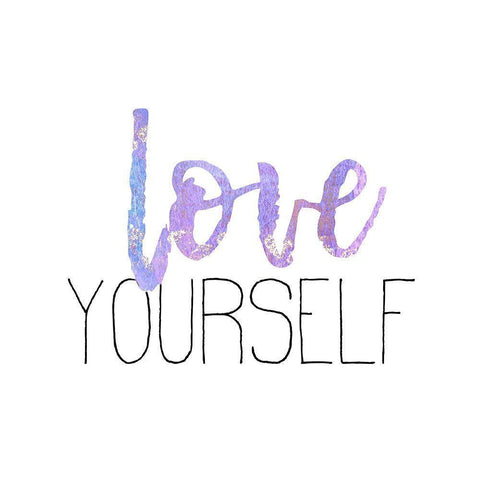 Love Yourself 1 Gold Ornate Wood Framed Art Print with Double Matting by Kimberly, Allen