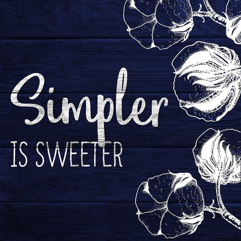 Simpler is Sweeter Black Ornate Wood Framed Art Print with Double Matting by Kimberly, Allen