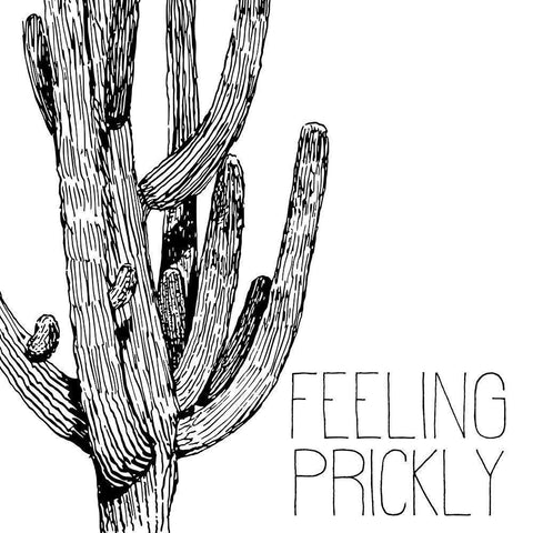 Feeling Prickly Gold Ornate Wood Framed Art Print with Double Matting by Kimberly, Allen