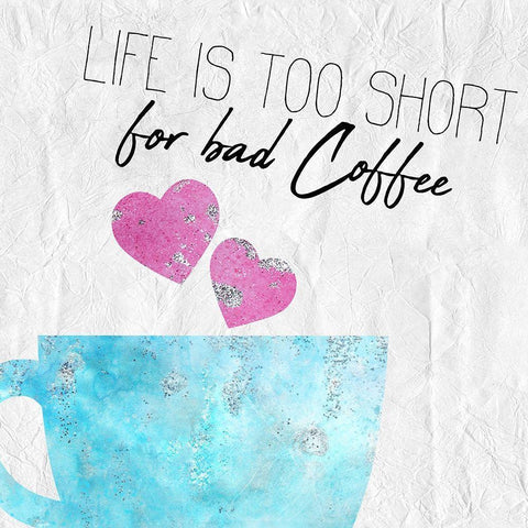 Coffee Days 12 Black Modern Wood Framed Art Print with Double Matting by Kimberly, Allen
