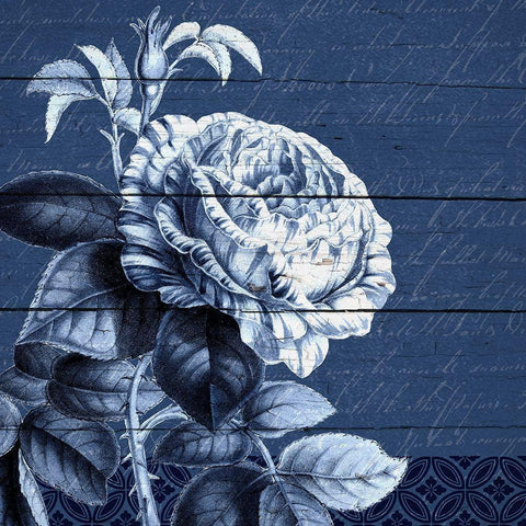 White Indigo 1 White Modern Wood Framed Art Print by Kimberly, Allen