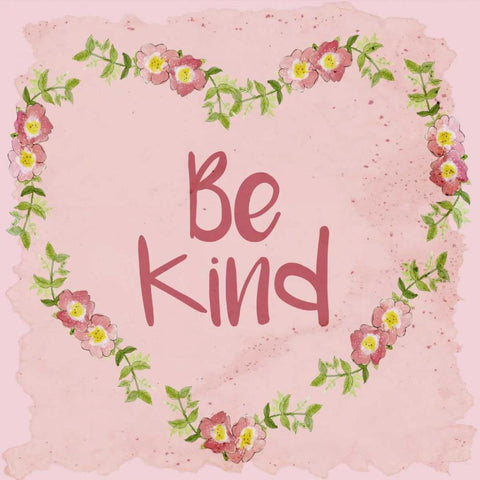 Be Kind Gold Ornate Wood Framed Art Print with Double Matting by Allen, Kimberly