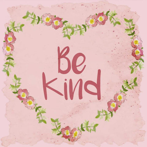 Be Kind Black Ornate Wood Framed Art Print with Double Matting by Allen, Kimberly