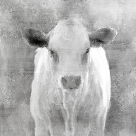 Spring Calf White Modern Wood Framed Art Print by Kimberly, Allen