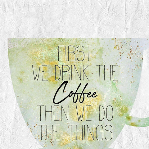 Coffee  Days 16 White Modern Wood Framed Art Print by Kimberly, Allen