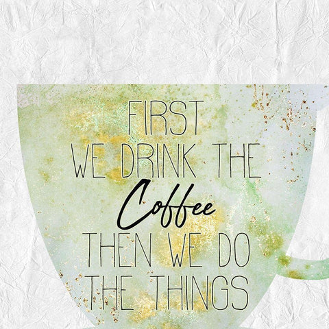 Coffee  Days 16 White Modern Wood Framed Art Print with Double Matting by Kimberly, Allen