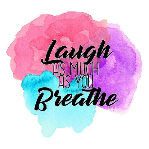 Laugh as Much Black Modern Wood Framed Art Print by Kimberly, Allen