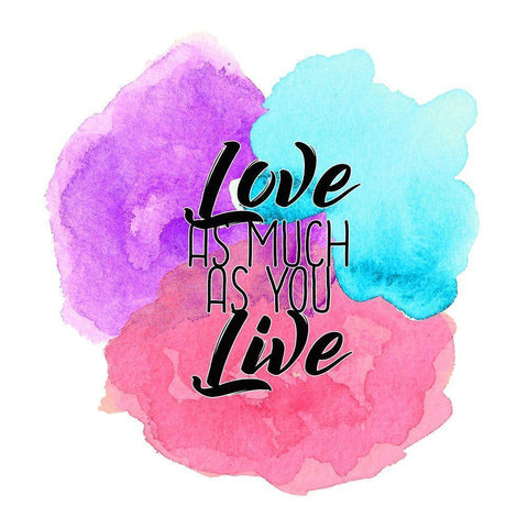 Love as Much White Modern Wood Framed Art Print by Kimberly, Allen