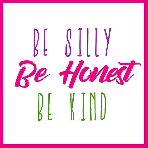 Be Silly White Modern Wood Framed Art Print by Kimberly, Allen