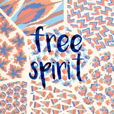 Free Spirit White Modern Wood Framed Art Print with Double Matting by Allen, Kimberly