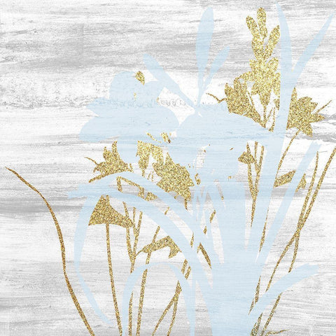 Spring Gold Square 1 White Modern Wood Framed Art Print by Kimberly, Allen
