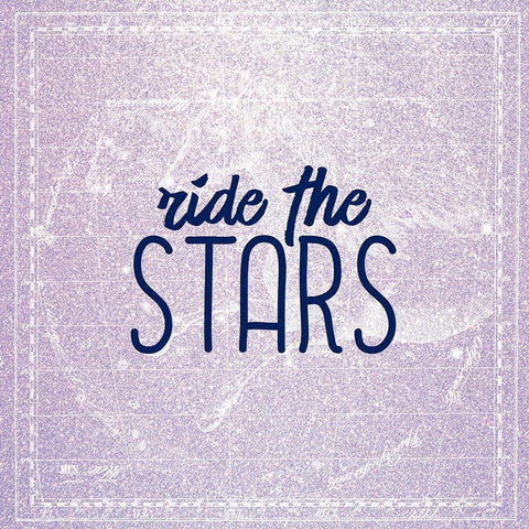 Ride the Stars Black Modern Wood Framed Art Print by Kimberly, Allen