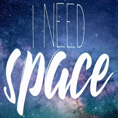 I Need Space White Modern Wood Framed Art Print by Kimberly, Allen