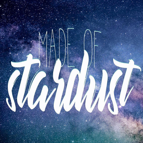 Made of Stardust Black Modern Wood Framed Art Print by Kimberly, Allen