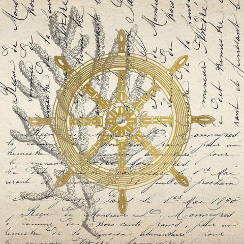 Letters to the Sea 1 White Modern Wood Framed Art Print with Double Matting by Kimberly, Allen