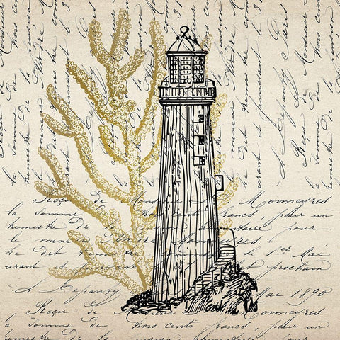 Letters to the Sea 2 Black Ornate Wood Framed Art Print with Double Matting by Kimberly, Allen