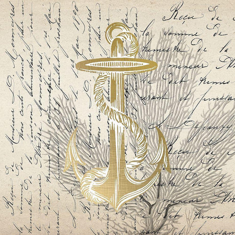 Letters to the Sea 3 Gold Ornate Wood Framed Art Print with Double Matting by Kimberly, Allen