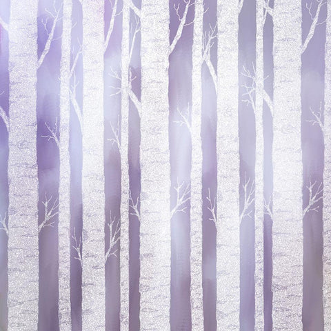 Violet Birches Black Modern Wood Framed Art Print by Kimberly, Allen
