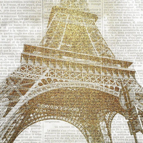 Love Paris 2 Black Modern Wood Framed Art Print with Double Matting by Kimberly, Allen