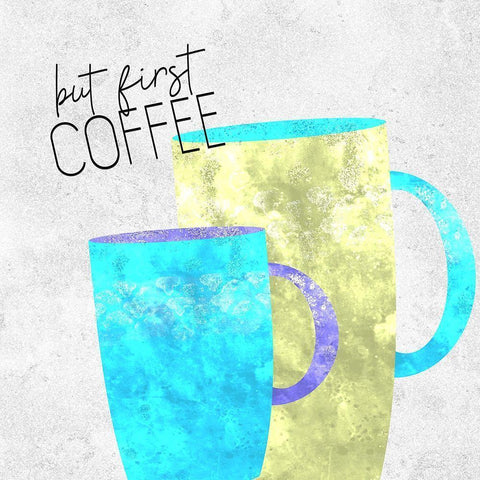 Coffee Time 3 White Modern Wood Framed Art Print by Kimberly, Allen
