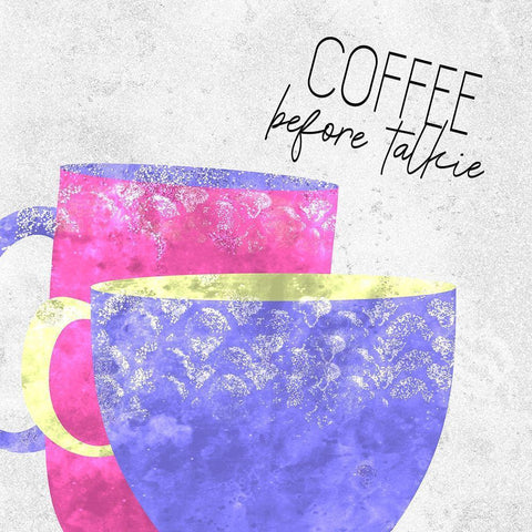 Coffee Time 5 Black Modern Wood Framed Art Print with Double Matting by Kimberly, Allen