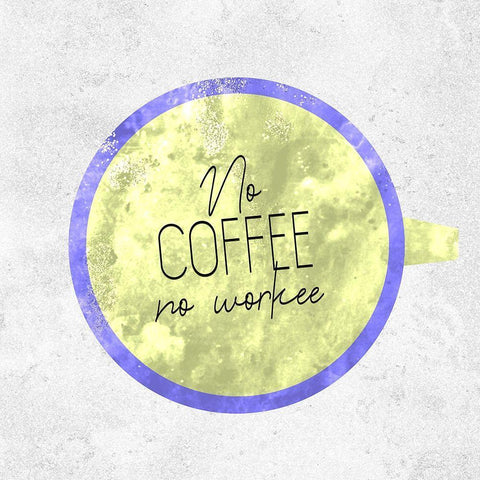 Coffee Time 7 White Modern Wood Framed Art Print with Double Matting by Kimberly, Allen