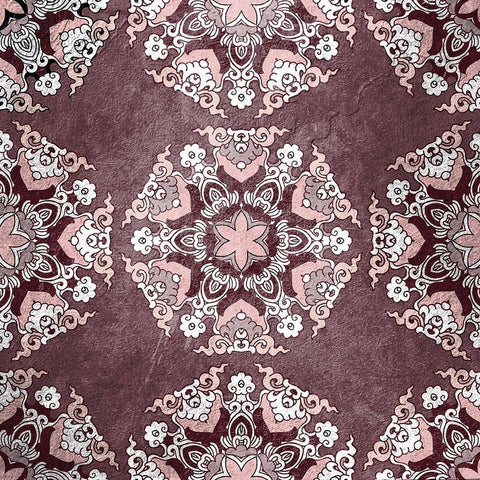 Plum Tiled 1 Black Modern Wood Framed Art Print by Kimberly, Allen