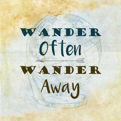 Wander 1 White Modern Wood Framed Art Print with Double Matting by Allen, Kimberly