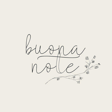 Buona Notte Black Modern Wood Framed Art Print by Kimberly, Allen