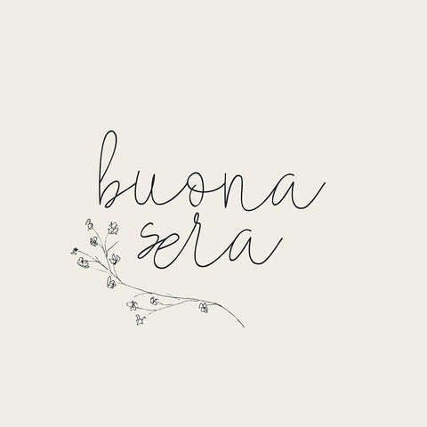 Buona Sera White Modern Wood Framed Art Print by Kimberly, Allen