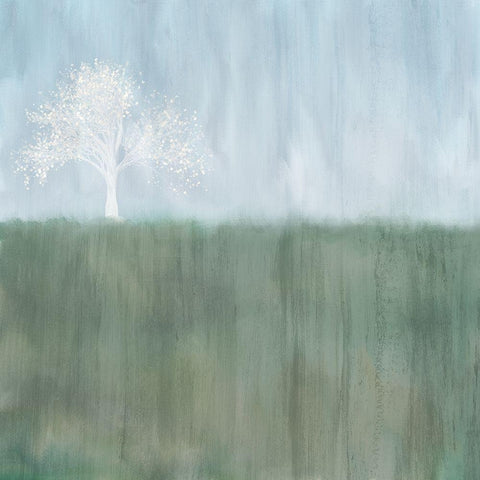 Vista White Modern Wood Framed Art Print by Kimberly, Allen