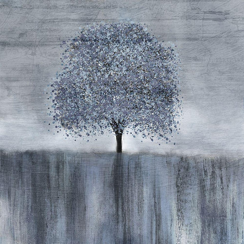 Spotted Tree White Modern Wood Framed Art Print with Double Matting by Kimberly, Allen