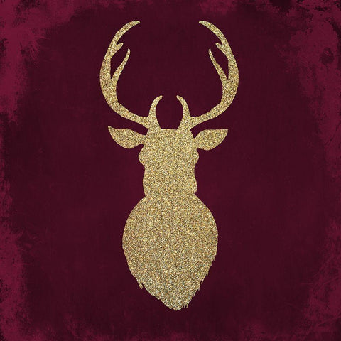 Oh Deer 2 Gold Ornate Wood Framed Art Print with Double Matting by Kimberly, Allen