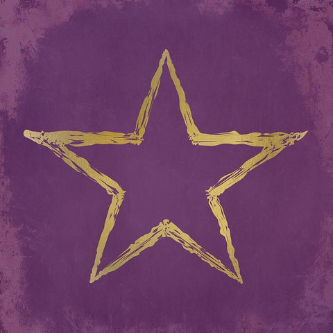 In the Stars 1 Gold Ornate Wood Framed Art Print with Double Matting by Kimberly, Allen