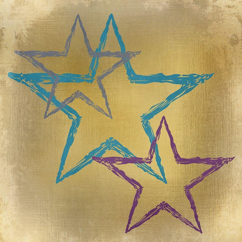 In the Stars 2 White Modern Wood Framed Art Print with Double Matting by Kimberly, Allen