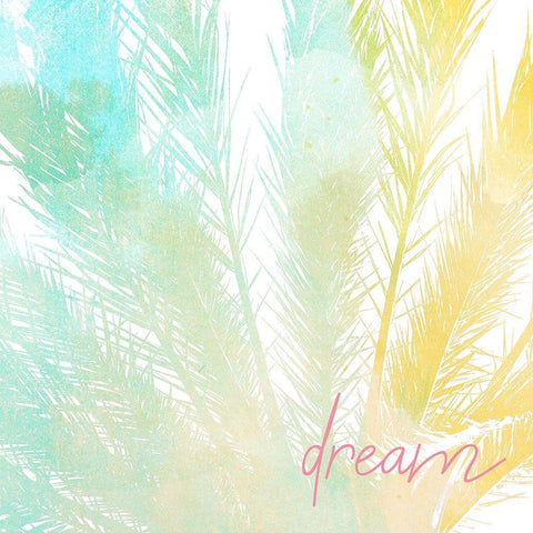 Palms 1 White Modern Wood Framed Art Print with Double Matting by Kimberly, Allen