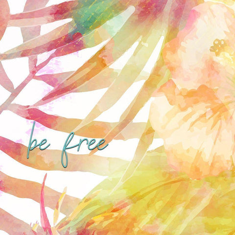 Be Happy 2 White Modern Wood Framed Art Print by Kimberly, Allen