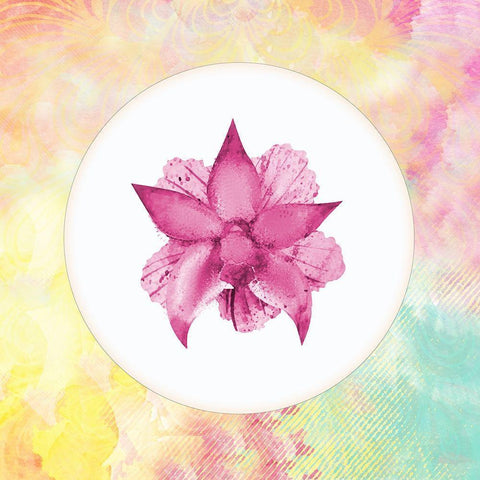 Tropic Floral 2 White Modern Wood Framed Art Print by Kimberly, Allen