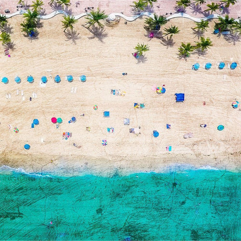 Ft Lauderdale Beach 2 Black Ornate Wood Framed Art Print with Double Matting by Kimberly, Allen