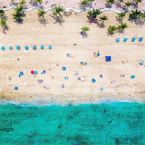 Ft Lauderdale Beach 2 Black Modern Wood Framed Art Print by Kimberly, Allen