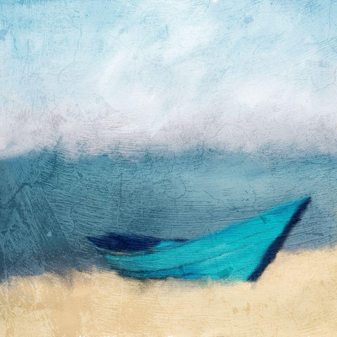 Teal Boating Gold Ornate Wood Framed Art Print with Double Matting by Kimberly, Allen