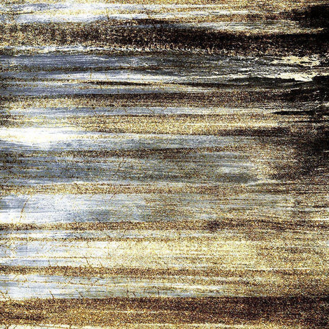 Brushed Gold Black Modern Wood Framed Art Print with Double Matting by Kimberly, Allen