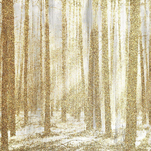 Forest of Gold 1 Black Modern Wood Framed Art Print by Kimberly, Allen