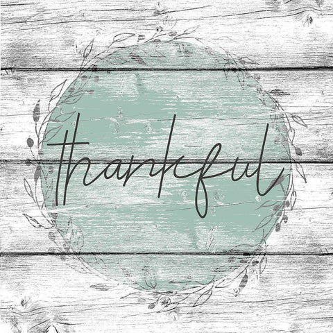 Thankful Black Ornate Wood Framed Art Print with Double Matting by Kimberly, Allen