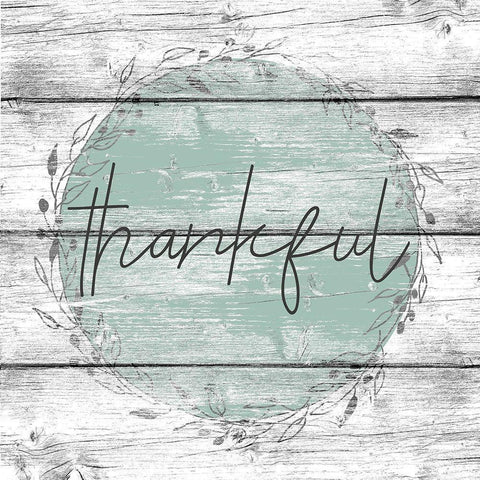 Thankful White Modern Wood Framed Art Print by Kimberly, Allen