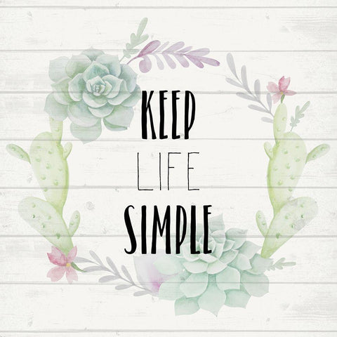 Simple Life A Black Modern Wood Framed Art Print by Kimberly, Allen