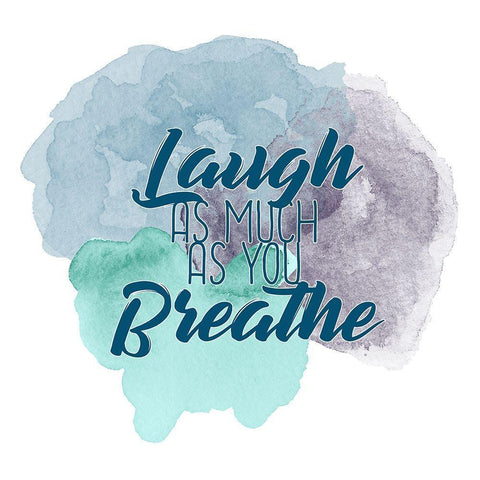 Laugh Love 1 Black Modern Wood Framed Art Print with Double Matting by Kimberly, Allen